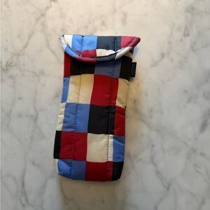 Baggu puffy checkered sunglasses case